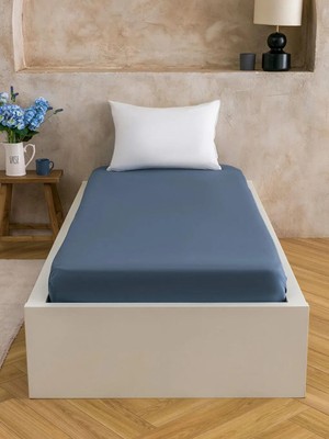 LC Waikiki Indigo Lastikli Tek Kişilik Lastikli Çarşaf  (S6)