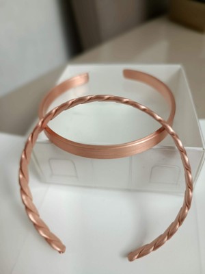 Neefy Saf Bakır El Işçiliği Ince ve Şık Bileklik