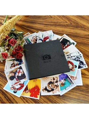 Home Kişiye Özel Siyah Anı Defteri Fotoğraf Albümü 20X20CM