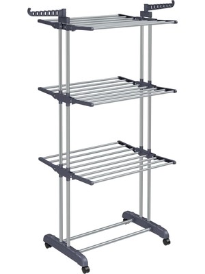 PremiumPort Yüksek Performanslı 4 Kademeli Kanatlı Tekerlekli Elbise Havalandırma Sistemi