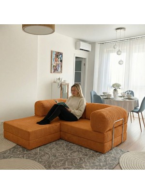 Evessan 200X200 Kanepe - Fitilli Kadife Yıkanır Silinir Pratik Yer Yatağı 50 Dns Bondex