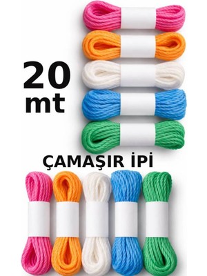 PremiumPort Çok Amaçlı Naylon Çamaşır Ipi 20 Mt, Pratik ve Dayanıklı Kullanım