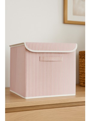 PremiumPort Şık Çizgili Pudra Kapaklı Kutu, Şık ve Kullanışlı Tasarım