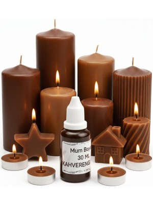 ElHobi Sıvı Mum Boyası - Kahverengi - 30 ml