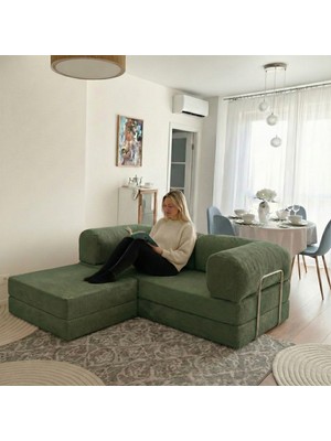 Evessan 200X200 Kanepe - Fitilli Kadife Yıkanır Silinir Pratik Yer Yatağı 50 Dns Bondex