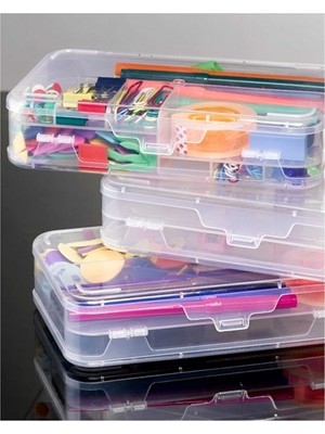 PremiumPort Çift Taraflı 10 Bölmeli Hobi ve Dikiş Kutusu Organizer