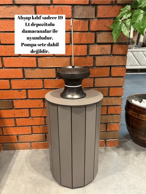 PremiumPort Ahşap Damacana Kılıfı 19 Lt Uyumlu Modern Tasarım Pompa Hariç