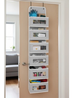 PremiumPort Çok Amaçlı 6 Gözlü Kapı Arkası Organizer, Pratik ve Şık Düzenleme