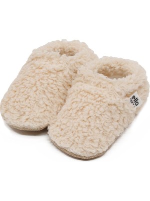 Ella Bonna Teddy Bebek Patiği Ev Pandufu, Kaydırmaz Taban, Organik Pamuk Astar Kreş Ayakkabısı