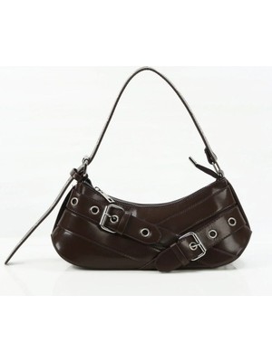 Melisa Çanta Eşarp Kadın Kemer Toka Detaylı Omuz Çantası