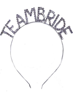 Skygo Kristal Taşlı Gümüş Renk Team Bride Gelin Tacı