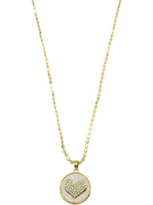 Royaleks Ezme Zincir Kalp Kolye - Altın