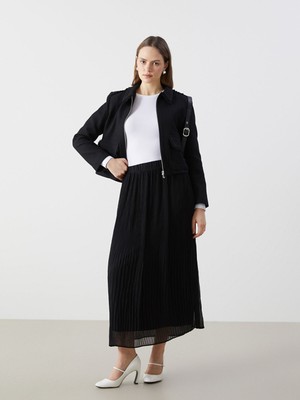 Lc Waikiki Yeni Sezon Beli Lastikli Dokulu Kadın Etek