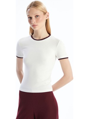 Lc Waikiki Yeni Sezon Bisiklet Yaka Kadın Tişört