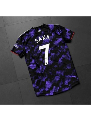 A.r.s.e.n.a.l 2023/24 Yeni Sezon Bukayo Saka Özel Konsept Forması (Mor)