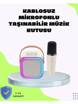 Epilons Taşınabilir Karaoke Mikrofon Seti Bluetooth Hoparlörlü