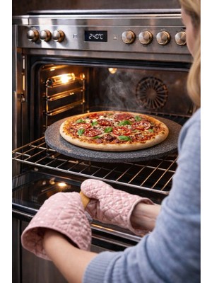 Stone Edition Doğal Bazalt Pizza Taşı | Pişirme Taşı | Fırın Taşı | Taş Fırın | 40CM x 2cm