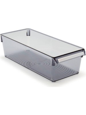 PremiumPort Şeffaf Siyah Düzenleyici Raf 360X150X100 Mm, Çok Amaçlı Organizatör