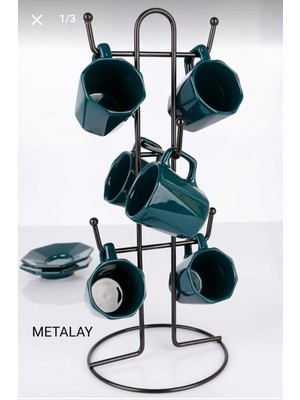 PremiumPort Siyah Kupa Fincan Askılığı, Şık ve Pratik Mutfak Aksesuarı