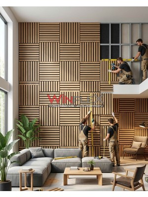 Winflex Mini Eko Akustik Ahşap Panel Safir Meşe - 30X30CM