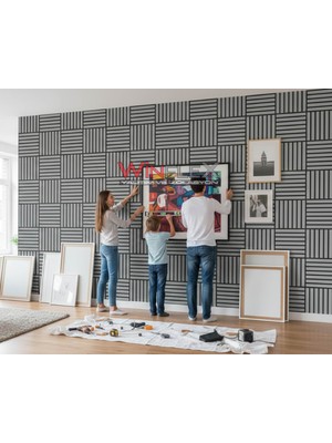 Winflex Mini Eko Akustik Ahşap Panel Antrasit Gri - 30X30CM