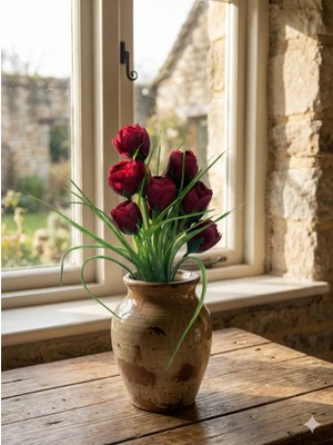 Siyah Lale Yapay Çiçek 1 Demet