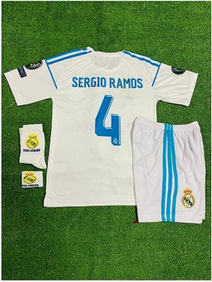 R.e.a.l'm.a.d.r.i.d 2018 Kiev Sergio Ramos Çocuk Forması 4'lü Set (Armalı)