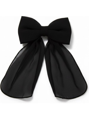 Jz Moda Büyük Boy Kuyruklu Şifon Fiyonk Otomatik Toka A