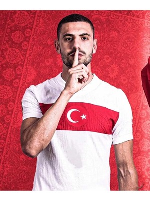 Türkiye Euro 2024 Merih Demiral Iç Saha Forması (White)