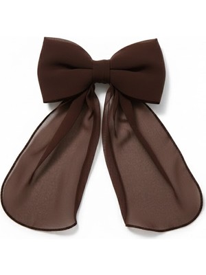 Jz Moda Büyük Boy Kuyruklu Şifon Fiyonk Otomatik Toka A