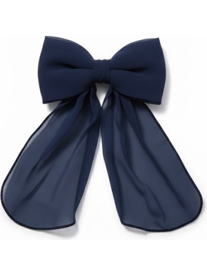 Jz Moda Büyük Boy Kuyruklu Şifon Fiyonk Otomatik Toka A