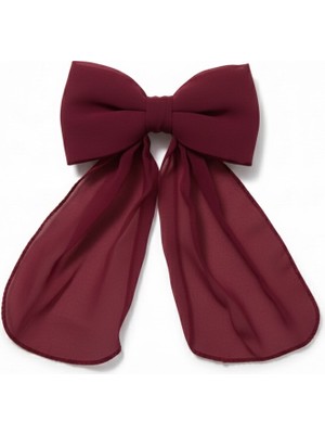 Jz Moda Büyük Boy Kuyruklu Şifon Fiyonk Otomatik Toka A