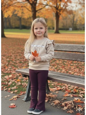 Vovido Kids Vovido-Kız Çocuk Yaprak Desenli Takım