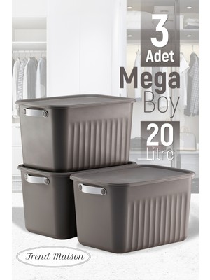 PremiumPort Çok Amaçlı Kapaklı Saklama Kutusu Seti, Banyo ve Mutfak Organizerleri