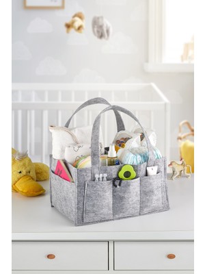 PremiumPort Pratik Keçe Bebek Bakım Çantası, Taşınabilir Organizasyon ve Alt Değiştirme