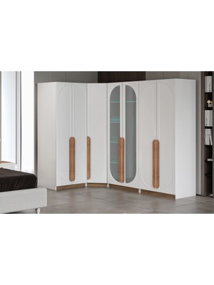 Doressa Shila 7 Kapılı Köşe Gardırop