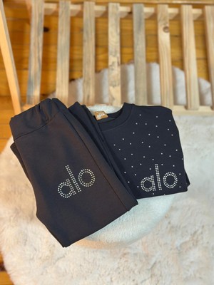 Mini Moda House Taş Baskılı Ip Kız Çocuk Takım