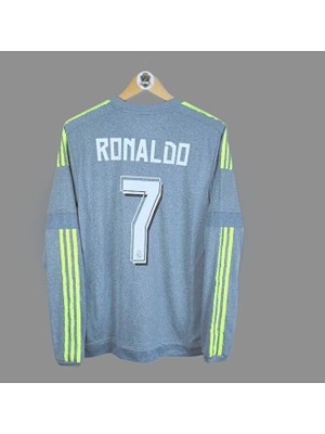 Cristiano R,o,n,a,l,d,o, 2015-16 Sezonu R,e,a,l, M,a,d,r,i,d, Uzun Kollu Yetişkin Deplasman Forması2