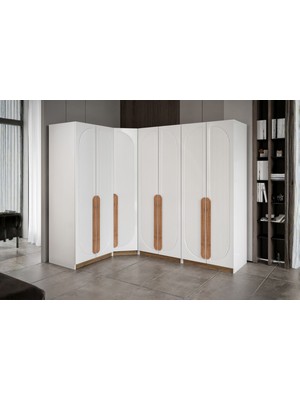 Doressa Shila 7 Kapılı Düz Köşe Gardırop