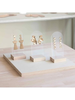 Teknotrust Şık Pleksi Küpe Seti, 3'lü, Modern ve Tarz Tasarım, Çeşitli Renk Seçenekleri