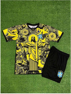 Brezilya Neymar Jr Özel Konsept Çocuk Forması (Yellow)
