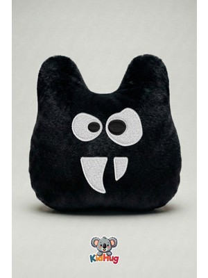 Kidhug Akışlı Göz Detaylı Peluş Bel Yastığı – Sandalye, Oto ve Ofis Kullanımına Uygun Ergonomik Destek
