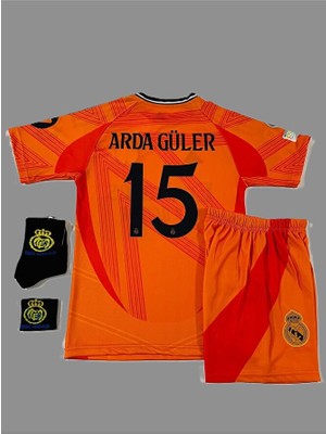 Arda Güler 2024-25 Yeni Sezon R,e,a,l, M,a,d,r,i,d, Deplasman Çocuk Forması 4'lü Set