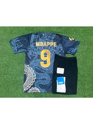 2024/25 Sezonu Kylian Mbappe Dragon Desenli Konsept Çocuk Forması 4'lü Set