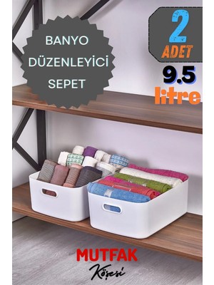 PremiumPort Pratik 2'li Büyük Boy Banyo ve Buzdolabı Organizer Seti