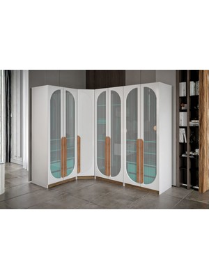 Doressa Shila 7 Kapılı 6 Camlı Köşe Gardırop