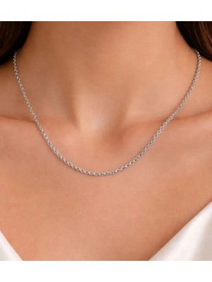 Septemmart Lüks Singapur Burgu Tasarım Gümüş Renk Çelik Zincir Kolye Kararmaz Paslanmaz Kolye