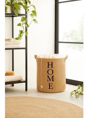 PremiumPort Katlanabilir Jüt Çamaşır ve Oyuncak Saklama Sepeti 36X40