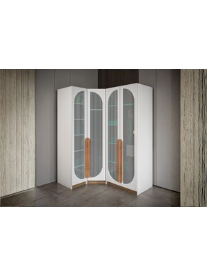 Doressa Shila 4 Kapılı Köşe Gardırop