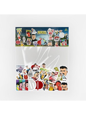 Baprile Invincible Temalı Sticker Paketi 20 Parça Yapışkanlı Kaliteli Su Geçirmez Etiket Seti